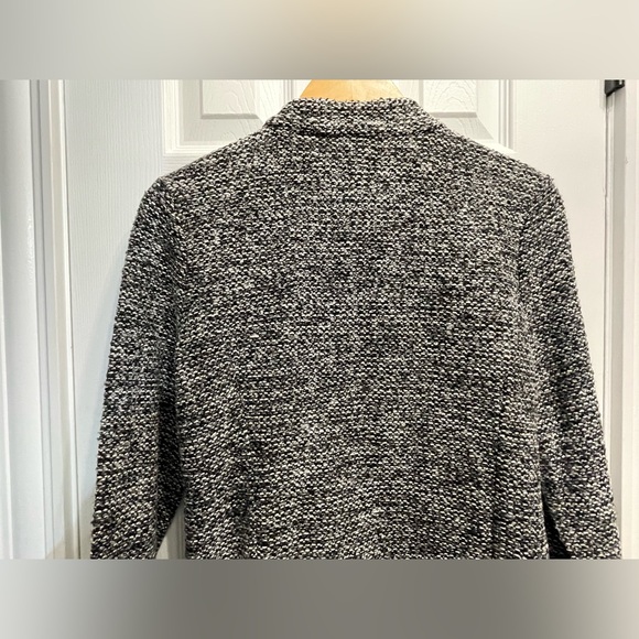 Lauren Ralph Lauren Full Zip Women’s Jacket Tweed Moto Zip Pocket Large Gray - Picture 10 of 16